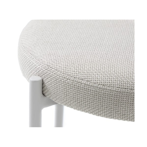 Sgabello color crema in metallo impilabile Pelican – Unique Furniture-image-1