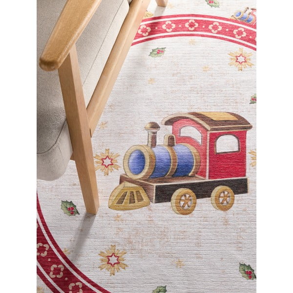 Tappeto rotondo rosso a tema natalizio ø 160 cm Toy's Delight Train – Villeroy&Boch-image-2