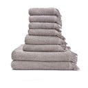Asciugamani e teli da bagno in cotone grigio-marrone in un set di 8 pezzi - Bonami Selection