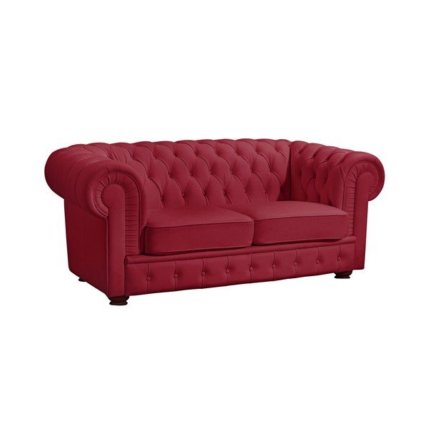 Divano in pelle rossa Bridgeport, 172 cm - Max Winzer
