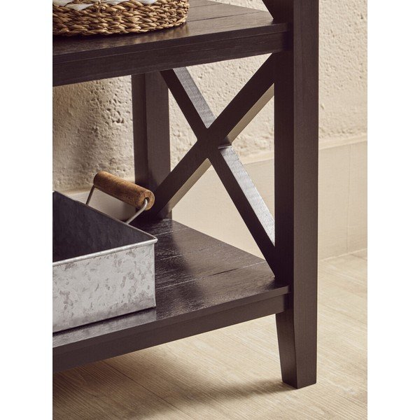 Scaffale nero in pino massiccio 40x81x81 cm Heritage – Premier Housewares-image-4