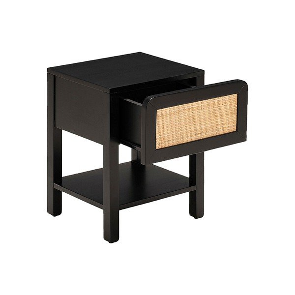Comodino in legno nero Galant - Leitmotiv-image-1