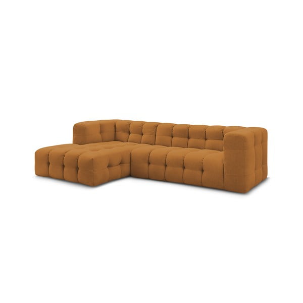 Divano angolare in giallo ocra (con penisola a sinistra) Cloud – Bobochic Paris-image-3