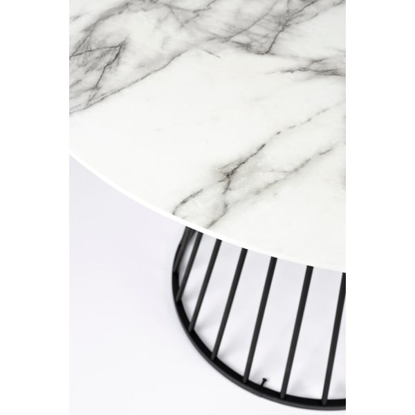 Tavolo da pranzo rotondo con piano in marmo ø 110 cm Floris - White Label-image-1