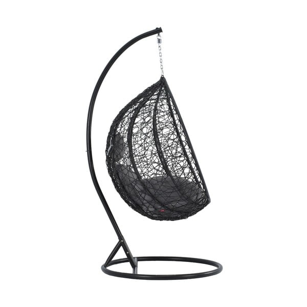 Poltrona sospesa grigio scuro in rattan artificiale Noela - Bonami Selection-image-2