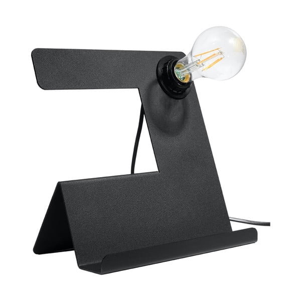 Lampada da tavolo nera (altezza 24 cm) Gabriel - Nice Lamps