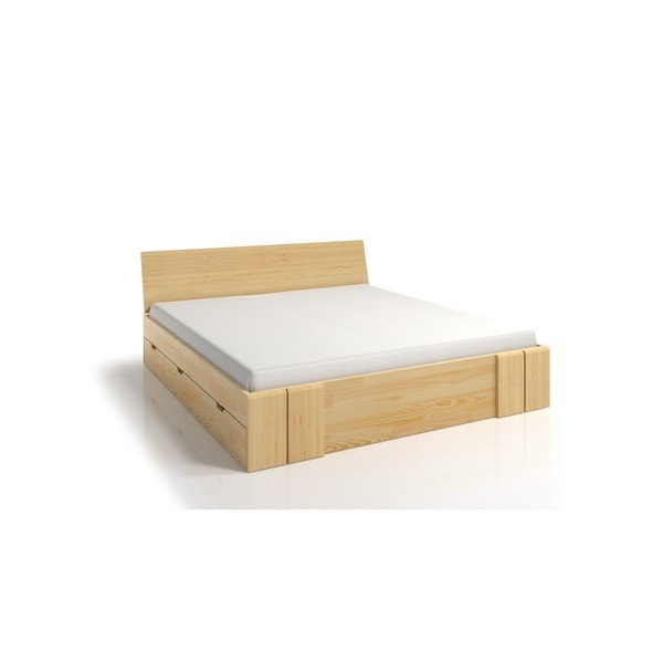 Letto matrimoniale in pino con cassetto SKANDICA Vestre Maxi, 200 x 200 cm - Skandica-image-3