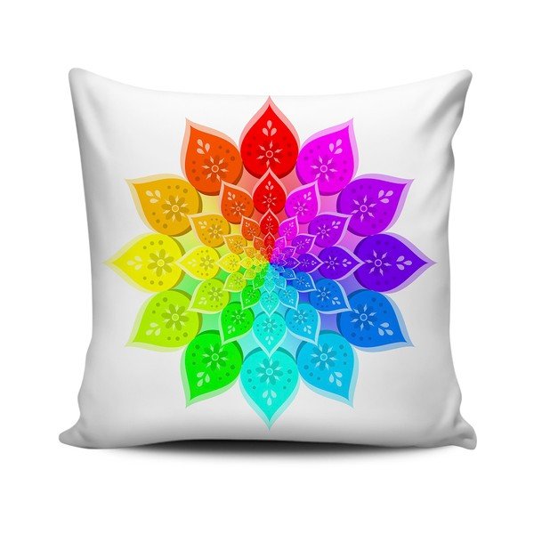 Barevný polštář Home de Bleu Mandala, 43 x 43 cm