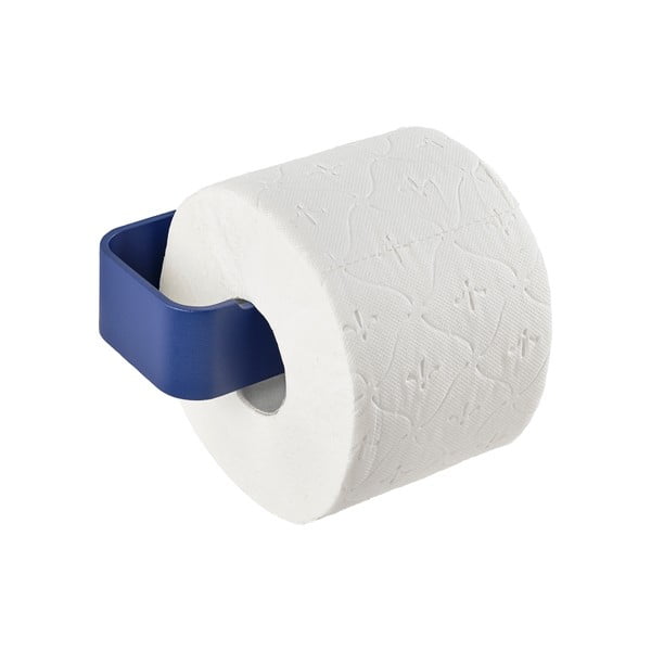 Porta carta igienica da parete blu in metallo Ume – Zone