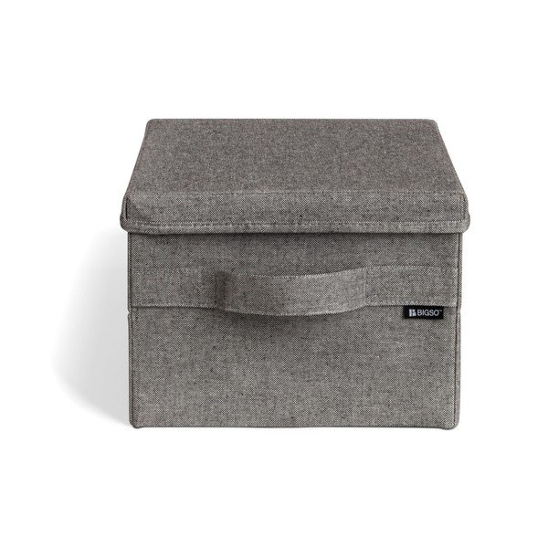 Scatola con coperchio grigia in tessuto 27x36x19 cm Soft Storage Small – Bigso
