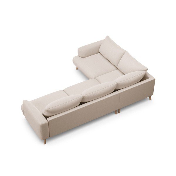 Divano angolare beige (con penisola a sinistra/con chaise lounge) Naomi – Micadoni -image-3