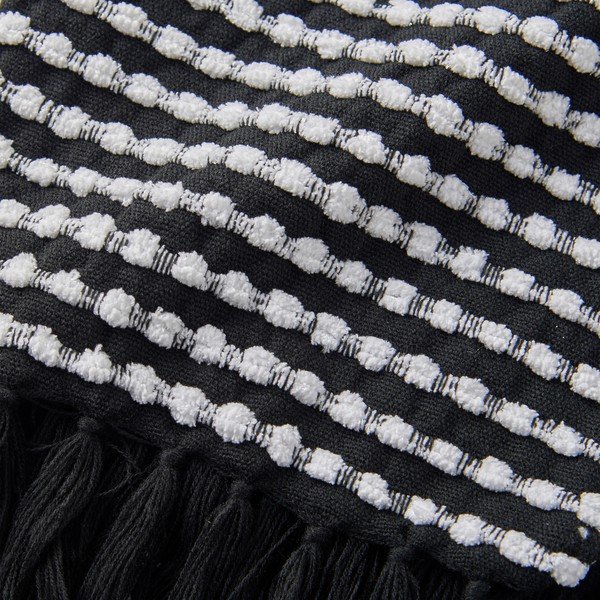 Coperta nera 125x150 cm Stab Stitch – Catherine Lansfield-image-2