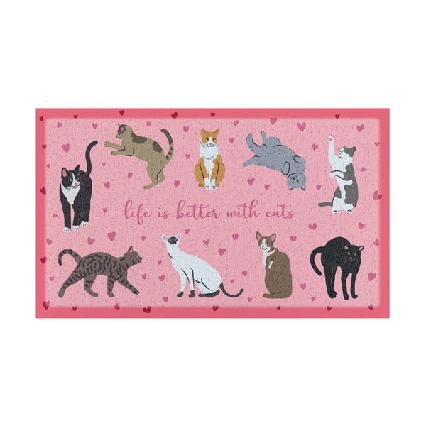 Zerbino 40x70 cm Life Is Better With Cats – Artsy Doormats