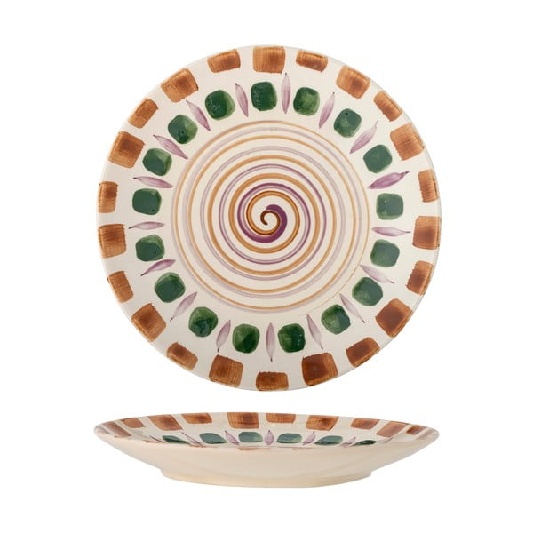 Piatto in gres verde-marrone ø 27 cm Shama - Bloomingville-image-3