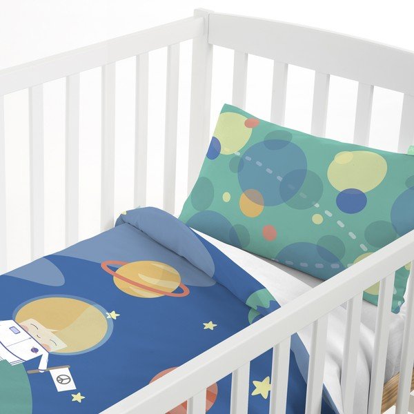 Biancheria da letto per bambini in puro cotone , 115 x 145 cm Astronaut - Happynois-image-2