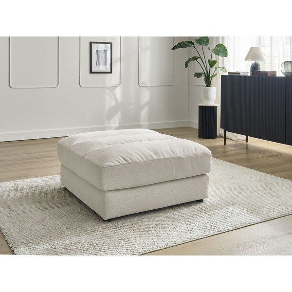 Poggiapiedi beige con rivestimento in velluto Sierra – Bobochic Paris-image-1