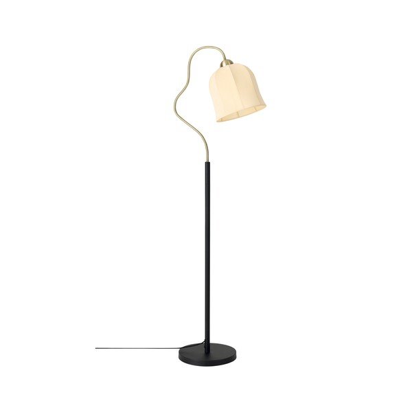 Lampada da terra bianca/nera in tessuto (altezza totale 150 cm) Bell – Ellos Home-image-3
