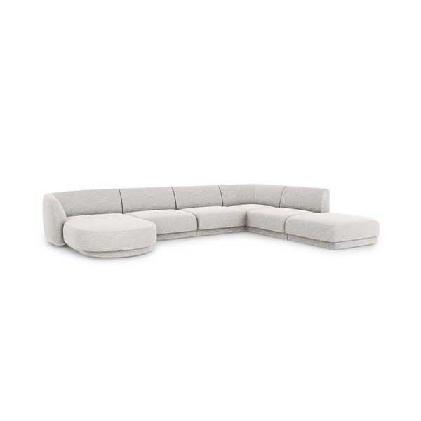 Divano angolare grigio chiaro (angolo destro) Miley - Micadoni Home