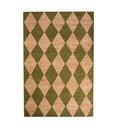 Tappeto verde/di colore naturale in misto iuta tessuto a mano 160x230 cm Effie Diamond – Flair Rugs