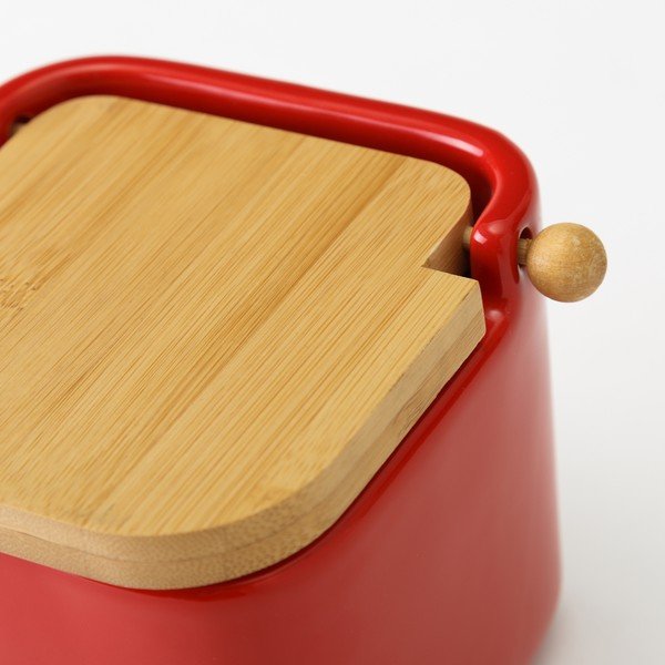 Contenitore per sale in ceramica rossa Unimasa, 750 ml - Casa Selección-image-2