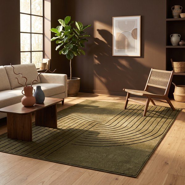 Tappeto verde 200x290 cm Solace – ESTE-image-1