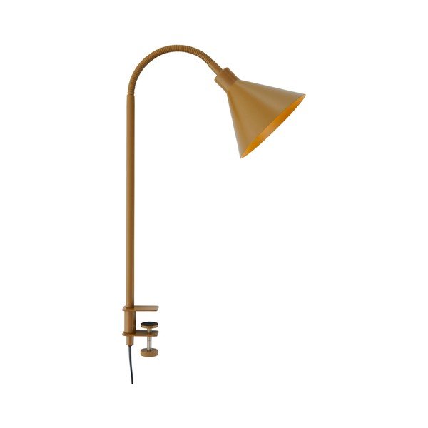 Lampada da tavolo marrone in metallo con struttura flessibile/con clip (altezza totale 50 cm) Flexi Torino – Ellos Home-image-3