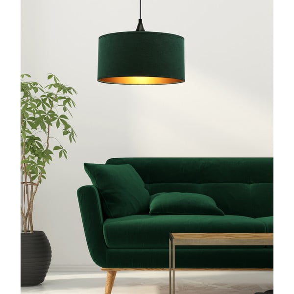 Lampada a sospensione in colore petrolio con paralume in tessuto ø 30 cm Maloto - Candellux Lighting-image-1