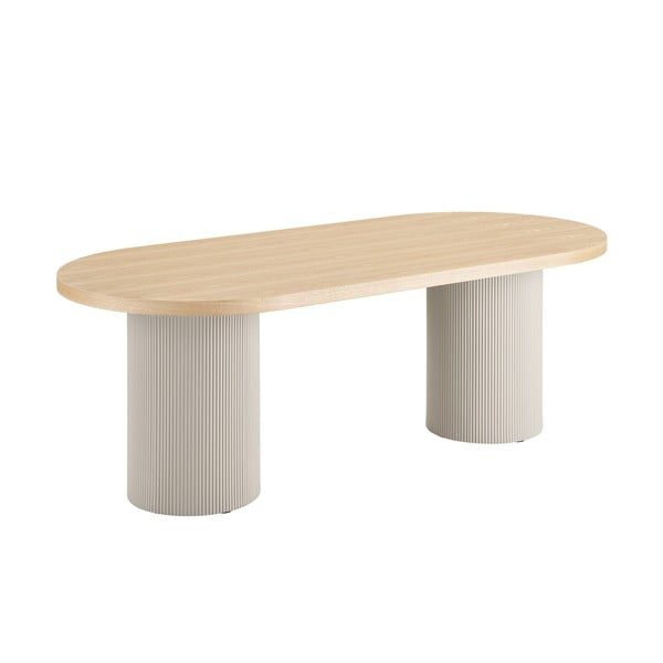 Tavolo da pranzo con piano effetto frassino 100x220 cm Solva – House Nordic