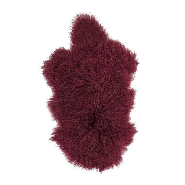 Tmavě červená kožešina z mongolské jehněčí kůže Bloomingville Mongolian