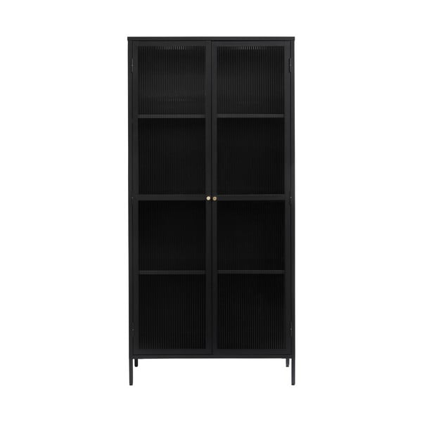 Vetrina in metallo nero 90x190 cm Bronco - Unique Furniture