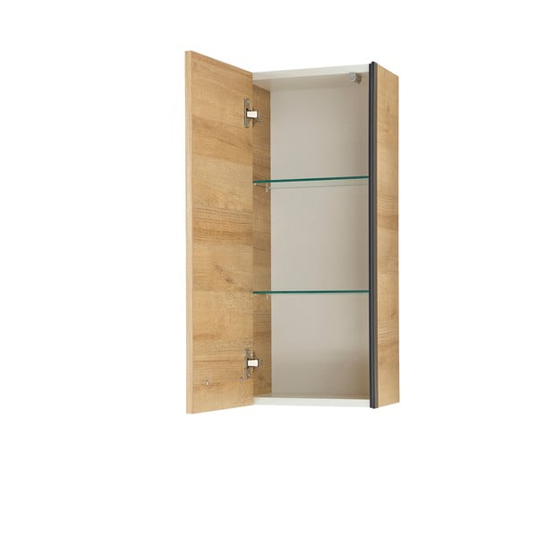 Mobile per bagno di colore naturale con effetto rovere da appendere 70x30 cm Quickset 395 – Pelipal-image-2