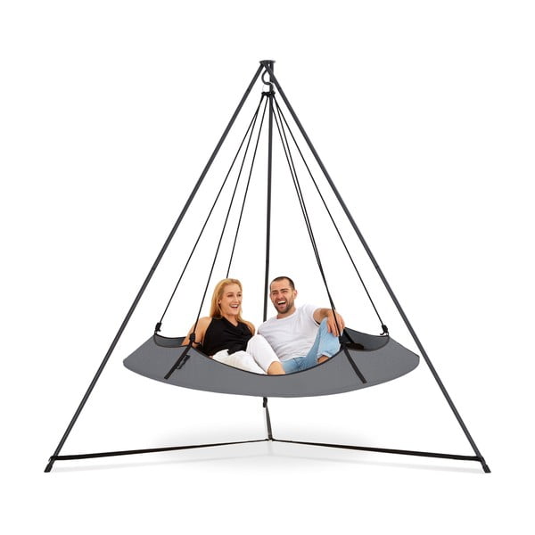 Altalena da giardino grigia con supporto - Hangout Pod-image-2