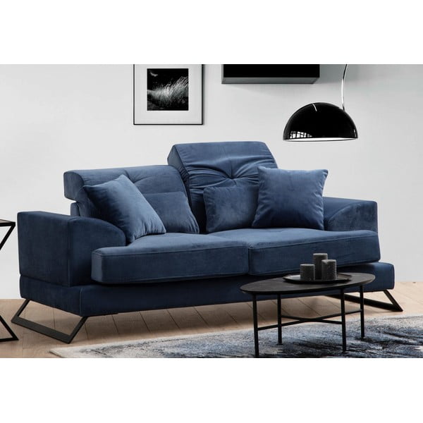 Divano blu 185 cm Frido - Balcab Home-image-1