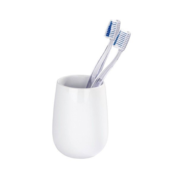 Tazza in ceramica bianca per spazzolini da denti Malta - Wenko