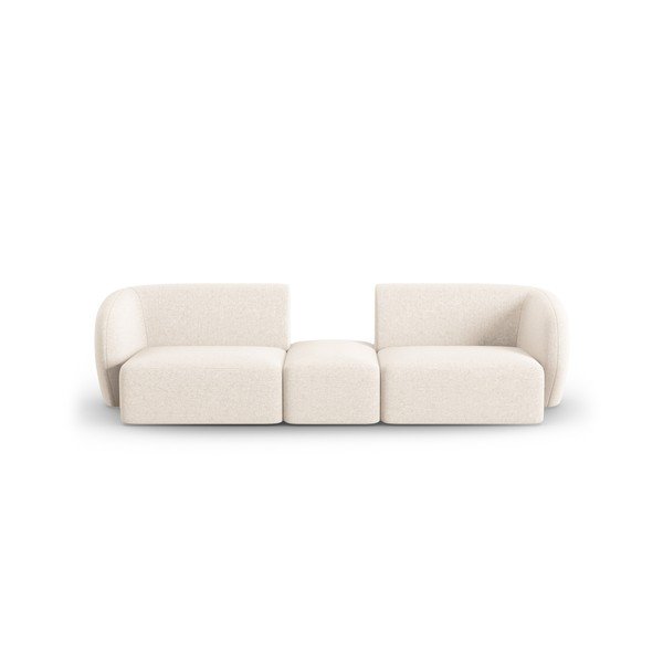 Divano beige con rivestimento in ciniglia 246 cm Paolo – Milo Casa