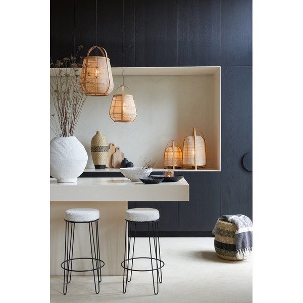 Lampada da tavolo in colore naturale (altezza 42 cm) Jacinto - Light & Living-image-1