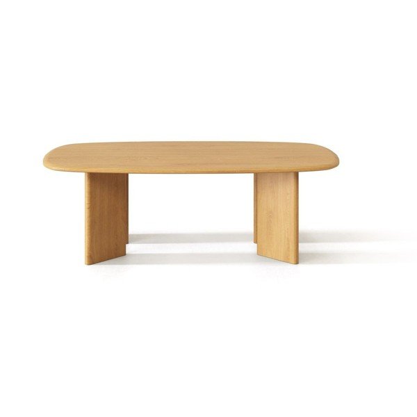 Tavolino da salotto di colore naturale in rovere massiccio 60x120 cm Charlotte – Micadoni -image-1