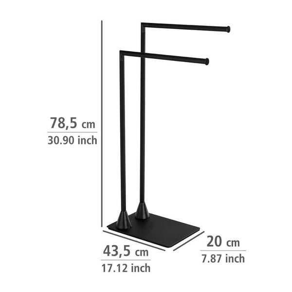 Portasciugamani nero Hella - Wenko-image-2