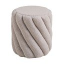 Poggiapiedi grigio con rivestimento in bouclé Sana – House Nordic