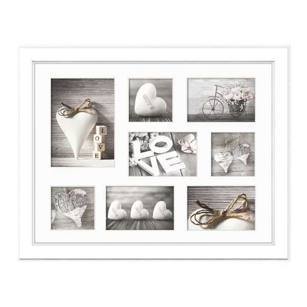 Cornice bianca per 8 foto Gallery , 51 x 41 cm Malmo - Styler