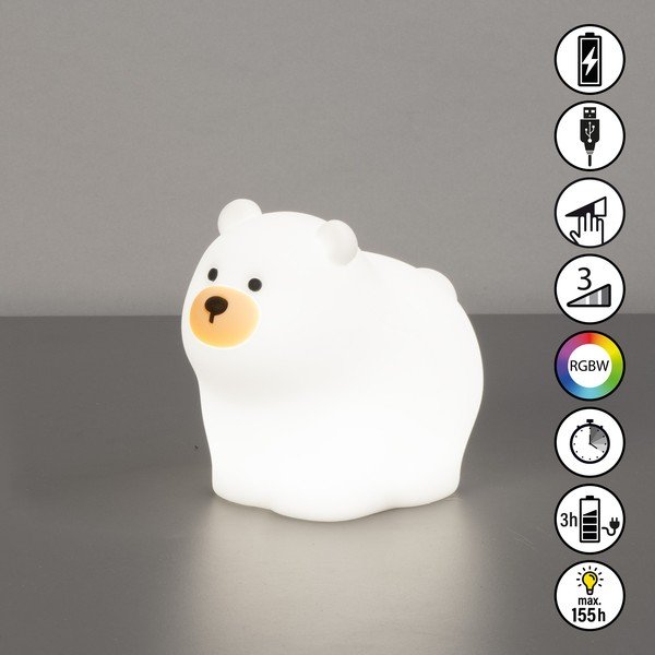 Luce notturna per bambini color crema Knut – Fischer & Honsel-image-3