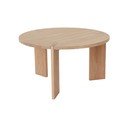 Tavolino da salotto rotondo di colore naturale in rovere massiccio ø 65 cm Oy – OYOY Living Design