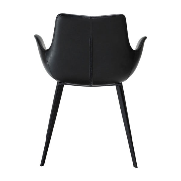 Sedia da pranzo in similpelle nera con braccioli Hype - DAN-FORM Denmark-image-2