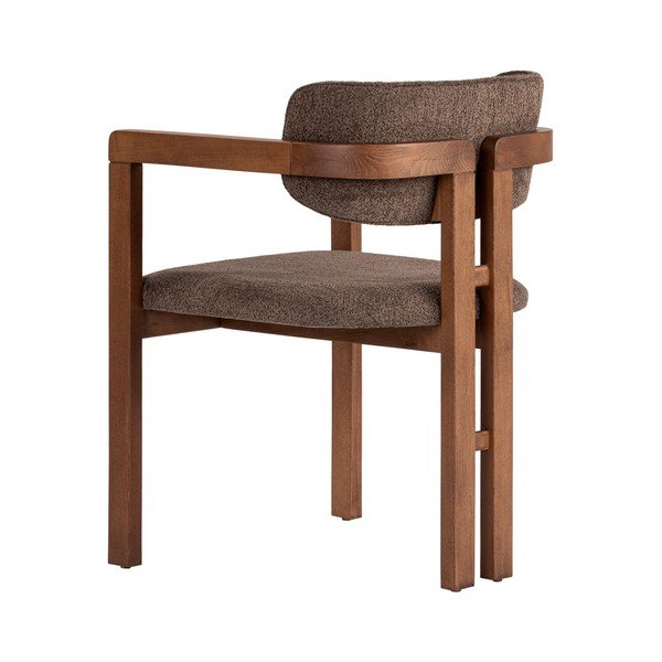 Sedia da pranzo marrone con braccioli Toscana – Kalune Design-image-2