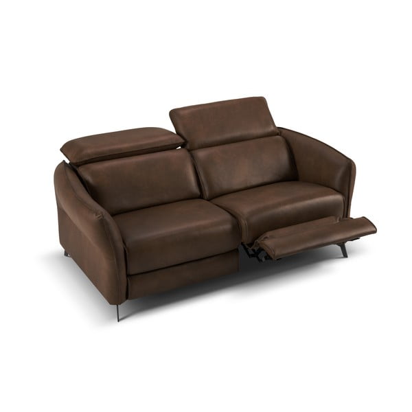 Divano in vera pelle marrone scuro 103 cm Hubble - Windsor & Co Sofas-image-3