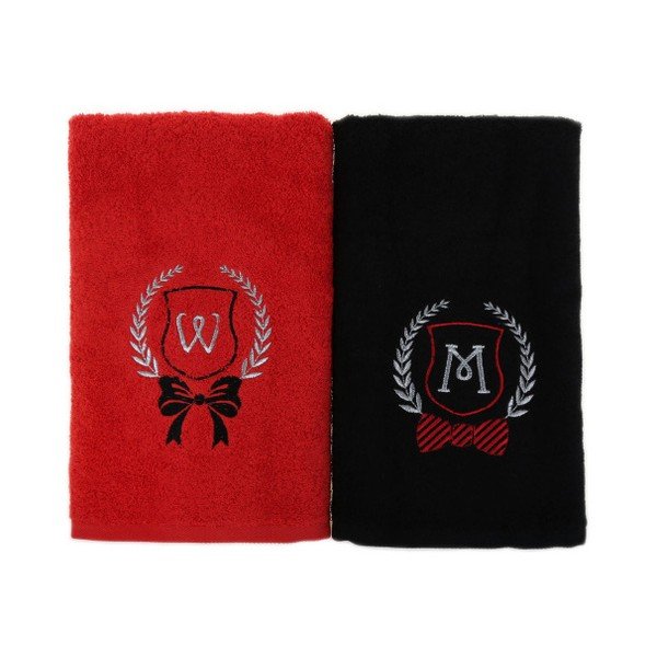 Set di 2 asciugamani W&M, 50 x 90 cm - Foutastic
