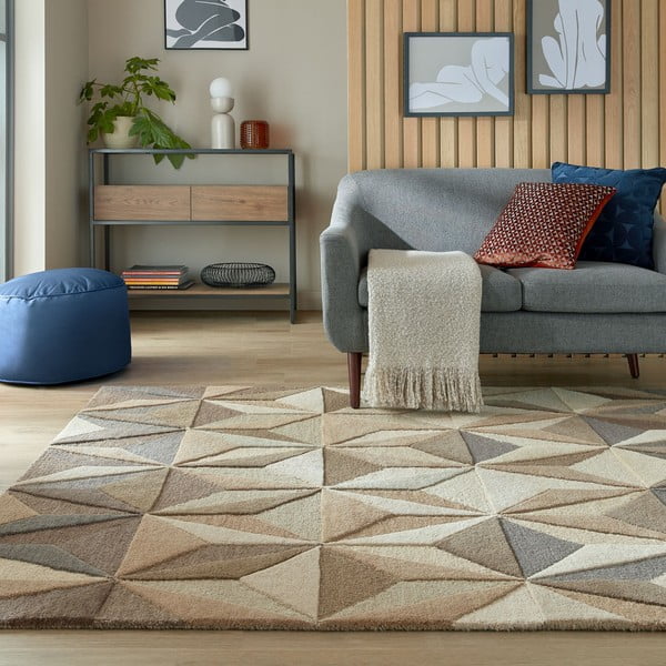 Tappeto in lana beige 160x230 cm Reverie - Flair Rugs-image-1