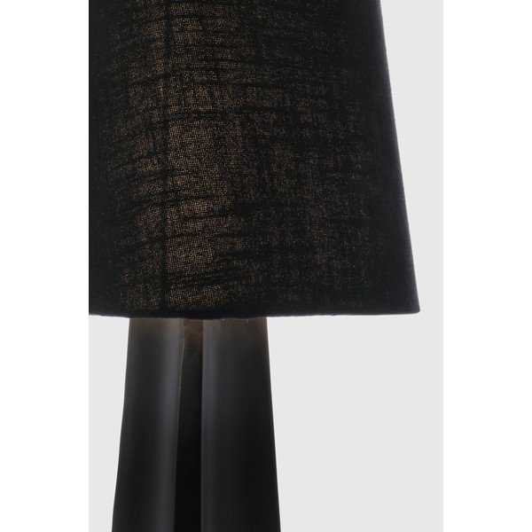 Lampada da tavolo nera in metallo con paralume in tessuto (altezza totale 61 cm) Tripura – Bizzotto-image-4