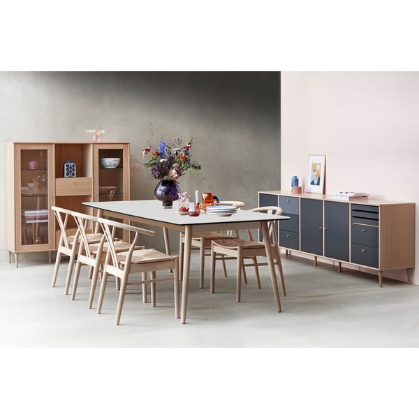 Tavolo da pranzo pieghevole nero con piano nero 90x165 cm Meza - Hammel Furniture-image-1