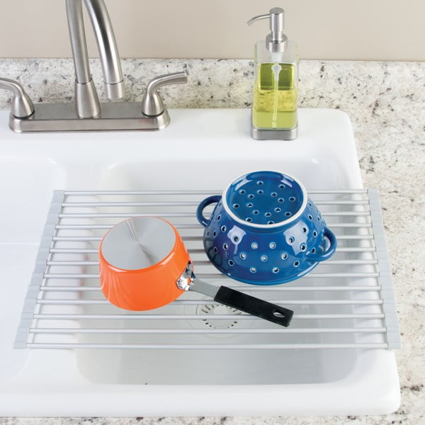 Griglia salvagoccia per lavello in alluminio, argento Metro - iDesign-image-3